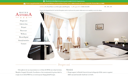 Astoria Hotel weboldal