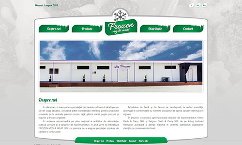 Frozen Veg & Meat weboldal