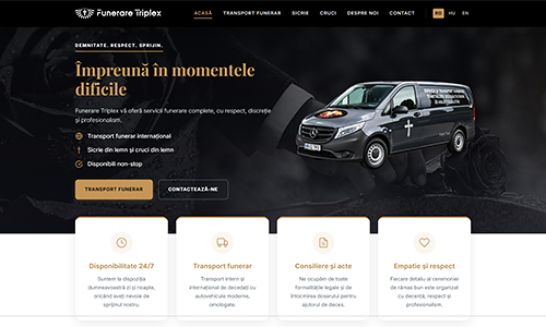 Triplex Temetkezés weboldal