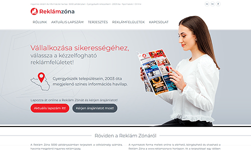 Reklám Zóna weboldal