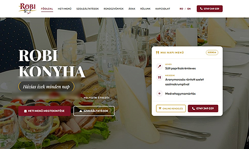 Robi Konyha weboldal