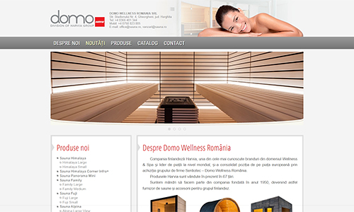 Domo Wellness Romania weboldal