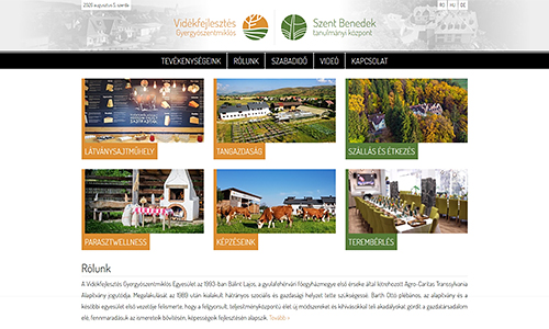 Caritas Vidékfejlesztés weboldal